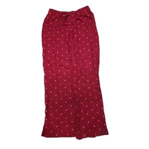 Gap Women's Polka Dot Sleep Lounge Pajama Pants Maroon Size S